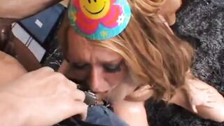 FaceFuck: Birthday party gagging #2