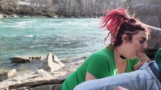 FaceFuck: fucking her throat down by the rapids on a beautiful sunny day ???????? #3