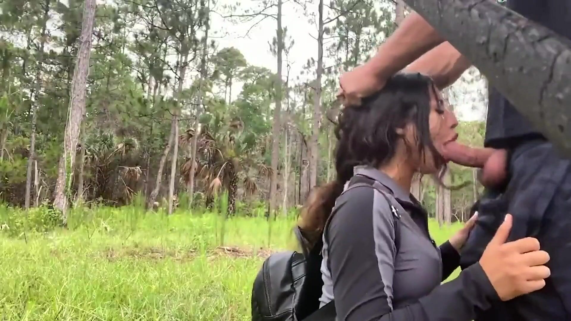 Face Fucked in the wild woods!!