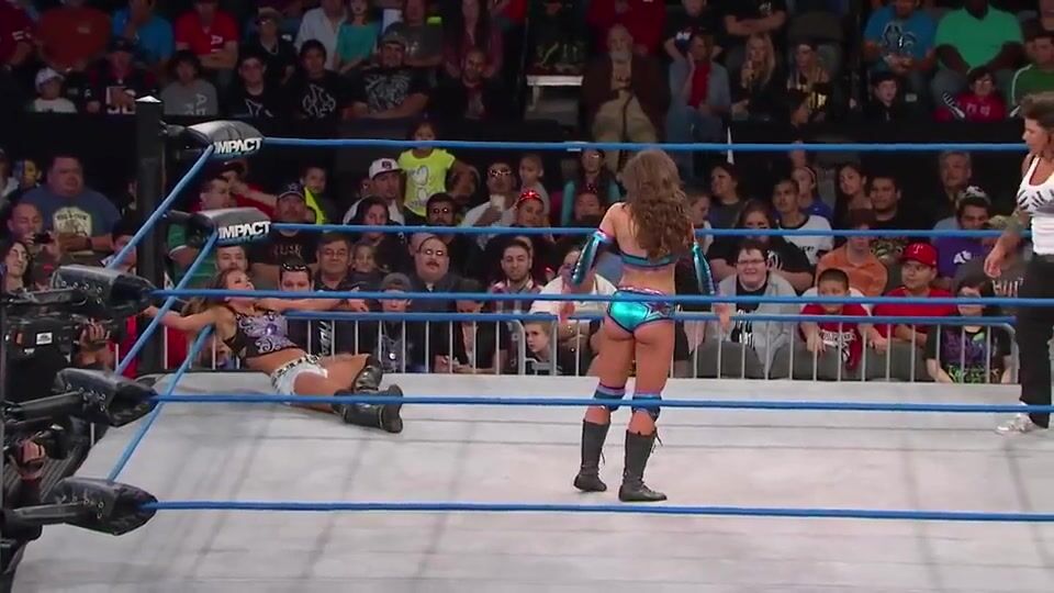 Mickie's face is taken for a ride