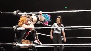 Stinkface and Kiss Ass: Becky taking a deep stinkface from Asuka! #5